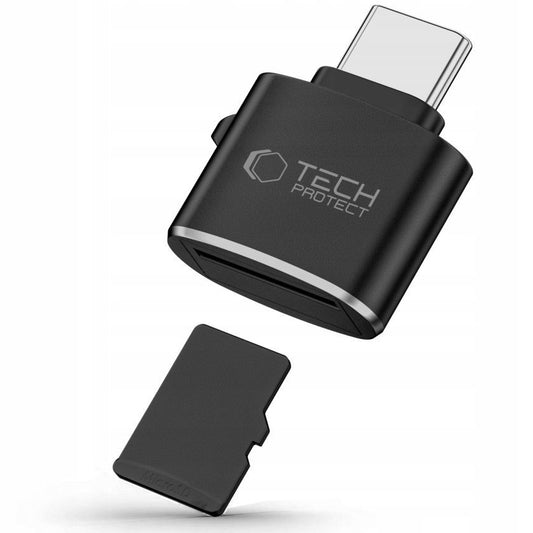 USB-C Kartenleser Tech-Protect Ultraboost, microSD, Schwarz