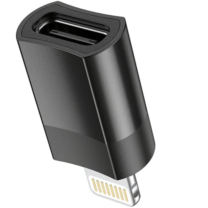 Gegevens- en oplaadadapter USB-C - Lightning HOCO UA17, zwart 