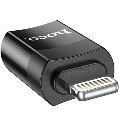 Gegevens- en oplaadadapter USB-C - Lightning HOCO UA17, zwart 