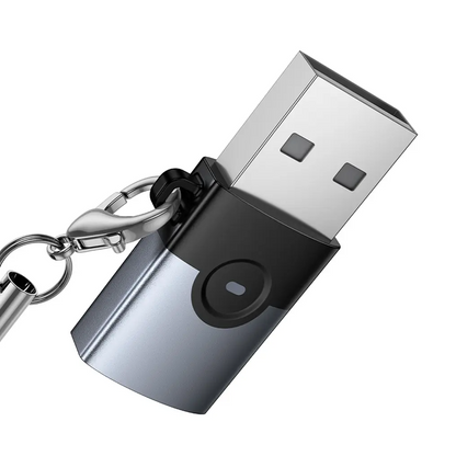 USB-C naar USB-A Data- en Oplaadadapter HOCO UA46B, Grijs