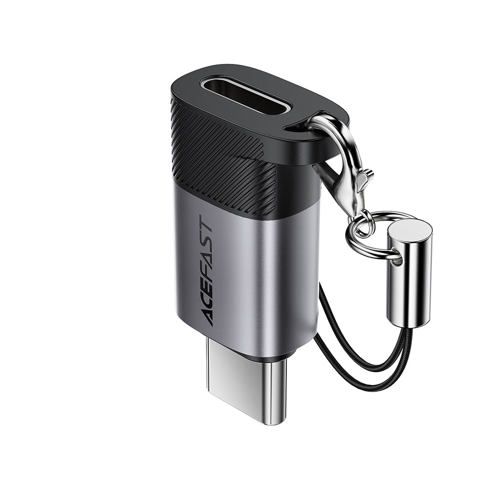 Data- en Oplaadadapter Lightning - USB-C Acefast J19, Grijs