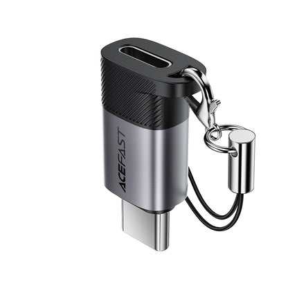 Data- en Oplaadadapter Lightning - USB-C Acefast J19, Grijs