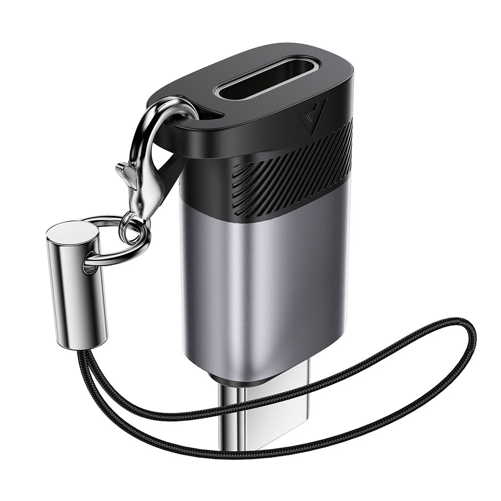 Data- en Oplaadadapter Lightning - USB-C Acefast J19, Grijs