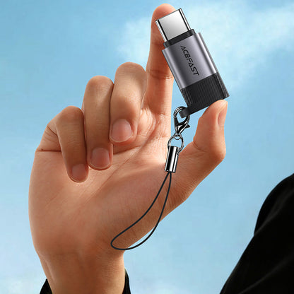 Data- en Oplaadadapter Lightning - USB-C Acefast J19, Grijs