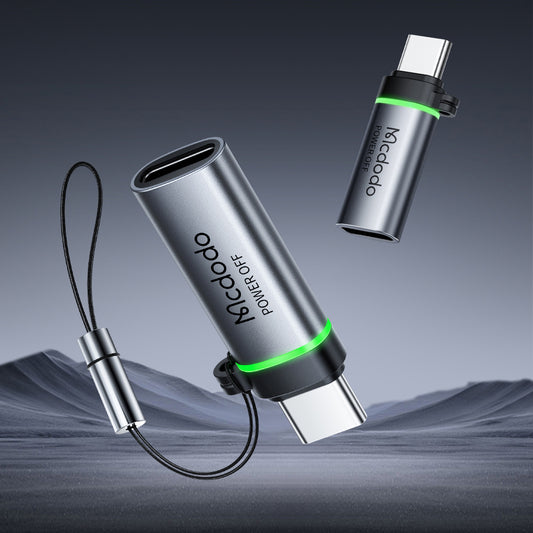 Adapter voor Gegevens en Opladen Lightning - USB-C McDodo OT-6010 Power Off, Zwart