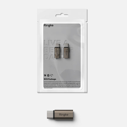 Lightning Data and Charging Adapter - USB-C Ringke, Brown, Set of 2 Pieces