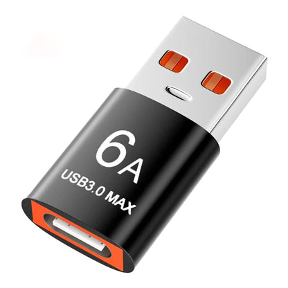 Data- en Oplaadadapter USB-C - USB-A Techsuit A5 HyperPort, Zwart Oranje