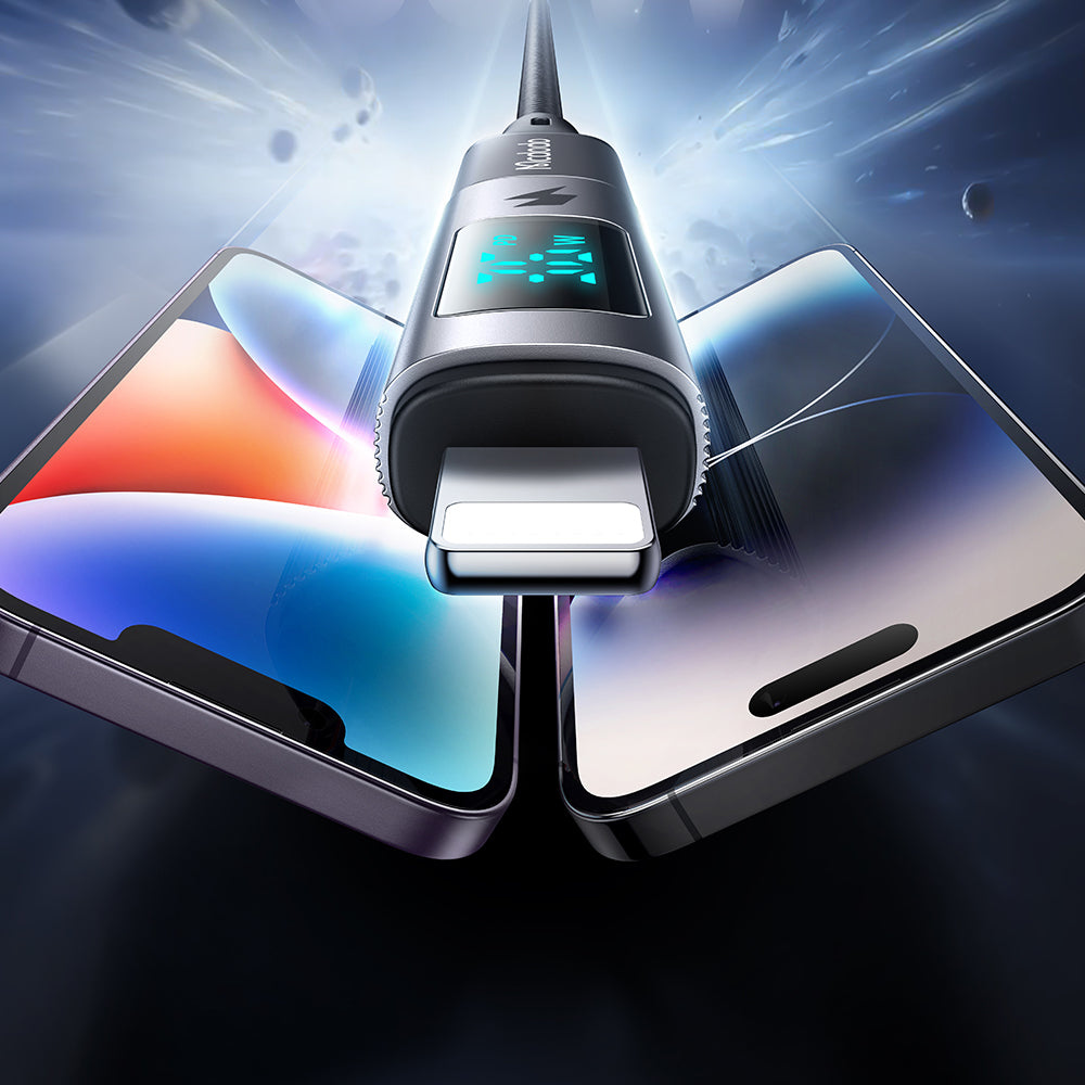 Daten- und Ladeadapter USB-C - Lightning McDodo OT-6100 Wales Display, Schwarz