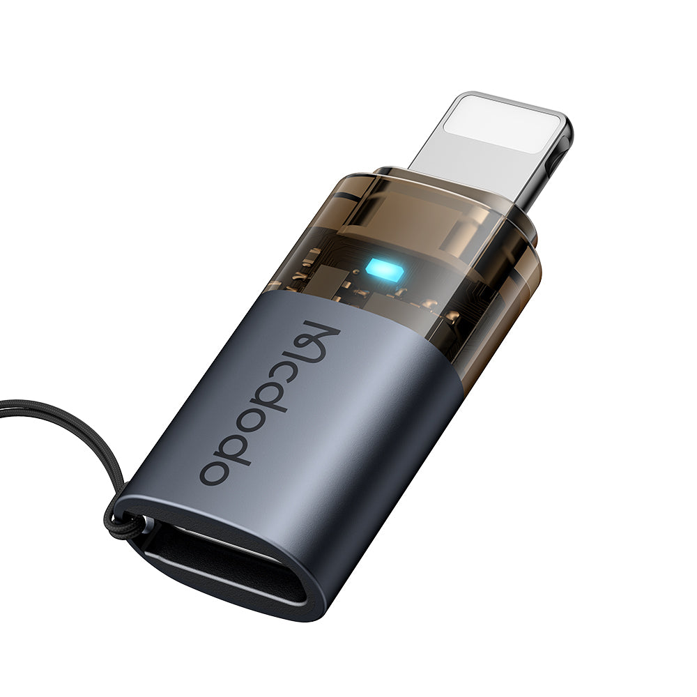 USB-C - Lightning McDodo OT-7630 Daten- und Ladeadapter, Schwarz