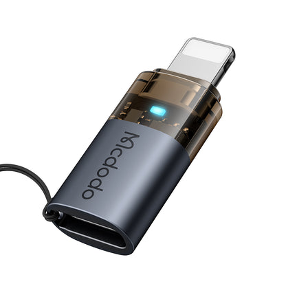 USB-C - Lightning McDodo OT-7630 Daten- und Ladeadapter, Schwarz