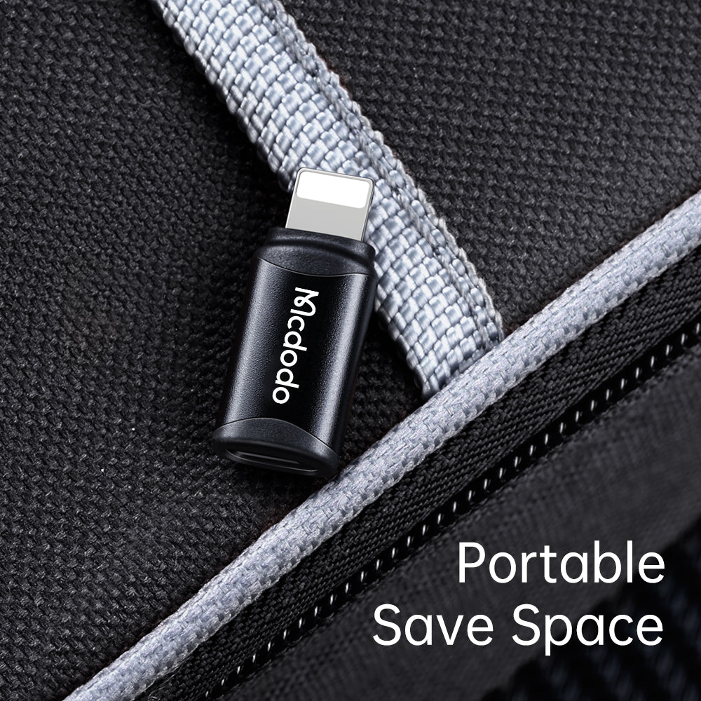 USB-C to Lightning McDodo OT-7680 Data and Charging Adapter, Black