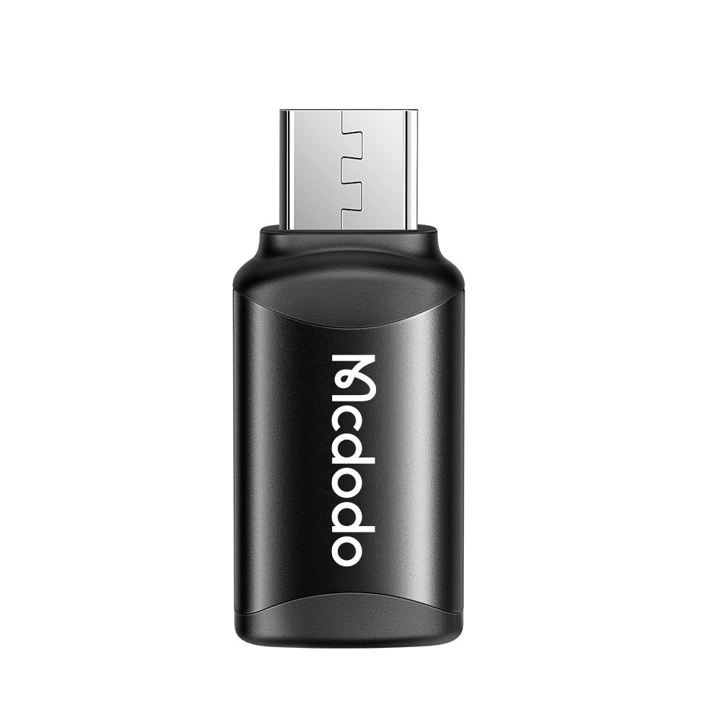 Adapter voor Data en Opladen USB-C - microUSB McDodo OT-7690, Zwart