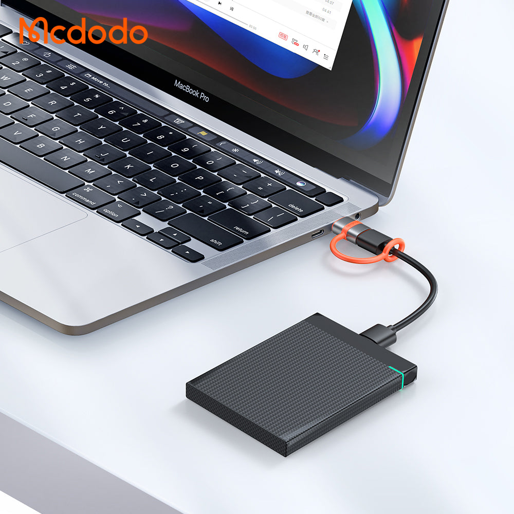 Adaptateur de Données et de Chargement USB-C - USB-A McDodo OT-3800, Gris