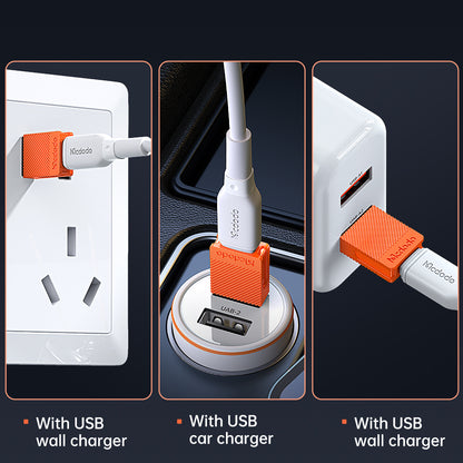 Adaptateur de Données et de Chargement USB-C - USB-A McDodo OT-6550, Orange