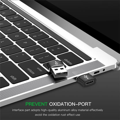 USB-C - USB-A Data en Oplaad Adapter Techsuit, Zwart
