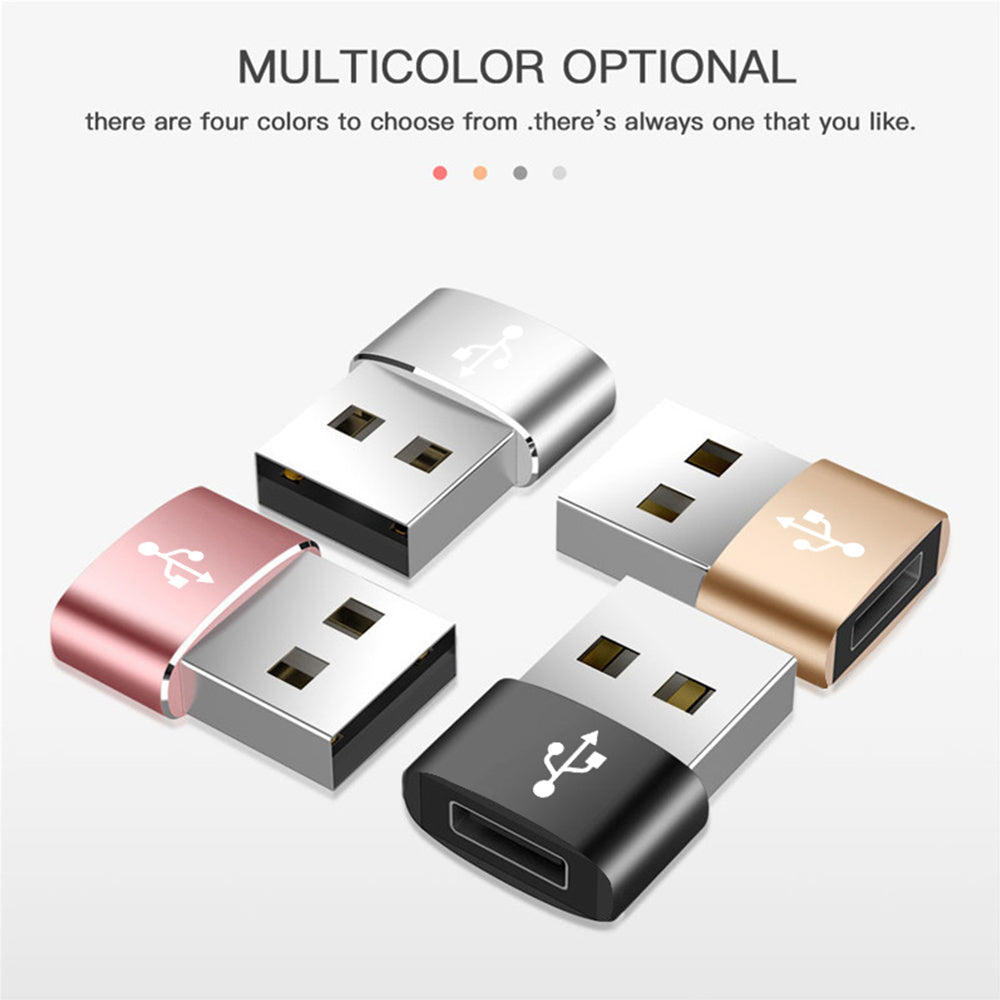 USB-C - USB-A Data en Oplaad Adapter Techsuit, Zwart