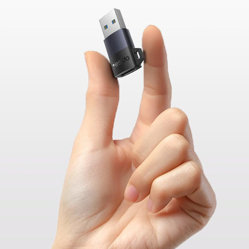 USB-C - USB-A Daten- und Ladeadapter Yesido GS34, Grau