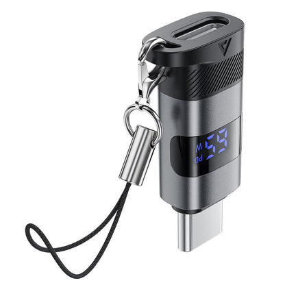 Adaptateur de Données et de Charge USB-C - USB-C Acefast J9 Display, Gris