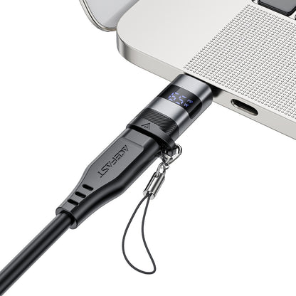 Adaptateur de Données et de Charge USB-C - USB-C Acefast J9 Display, Gris