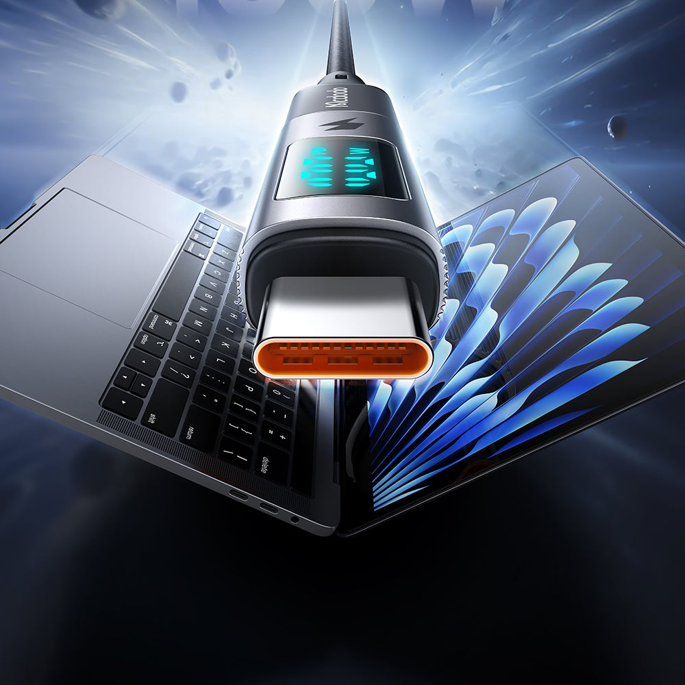 USB-C Data en Oplaad Adapter - USB-C McDodo OT-6090 Wales Display, Zwart