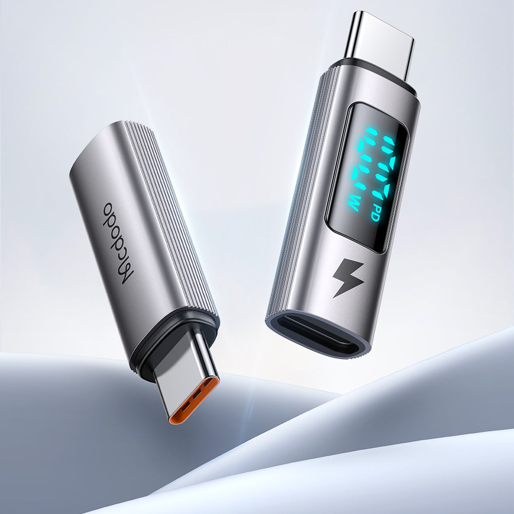 USB-C Data en Oplaad Adapter - USB-C McDodo OT-6090 Wales Display, Zwart