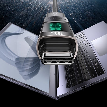 Adaptateur de Données et de Charge USB-C - USB-C Yesido GS24 Display, Gris