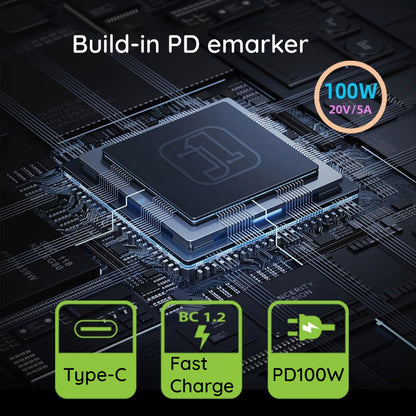 Adaptateur de Charge Techsuit LaptopPlugX A22, DC - USB-C, Gris