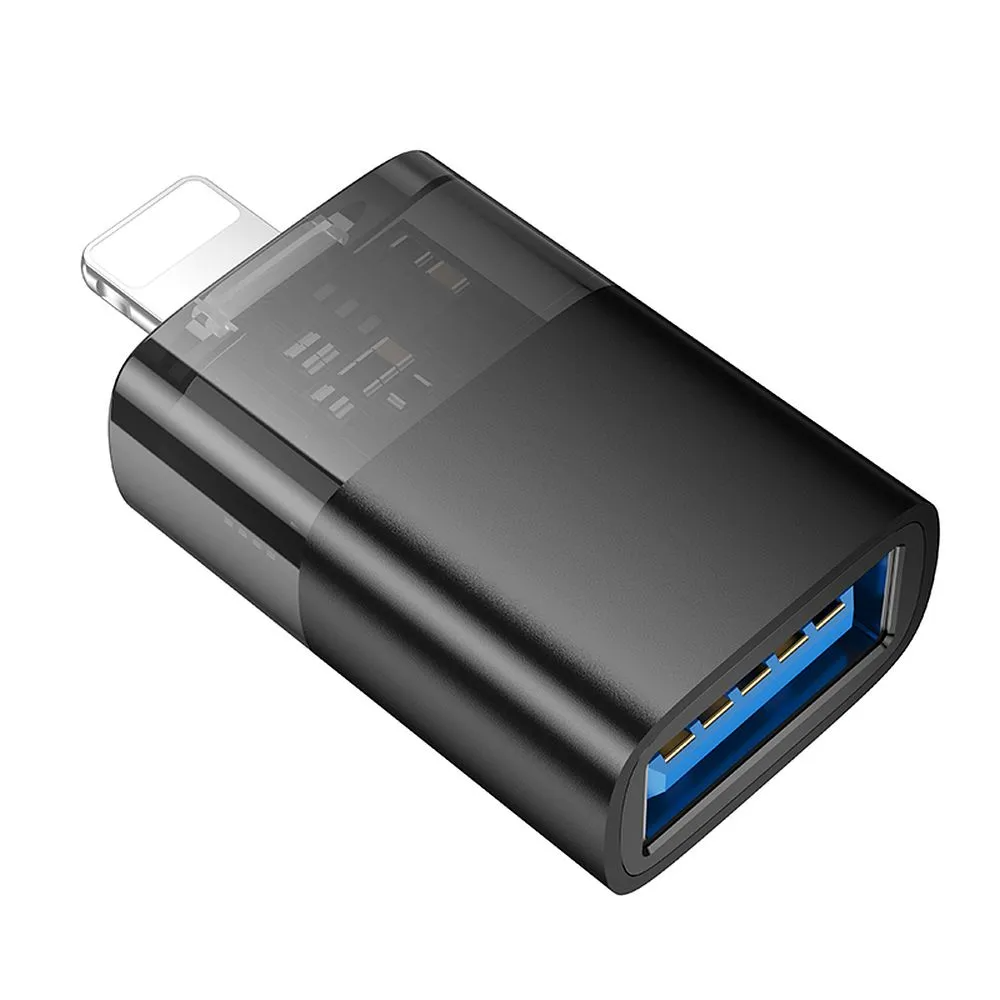 Adaptateur OTG Lightning - USB-A HOCO UA36, Noir