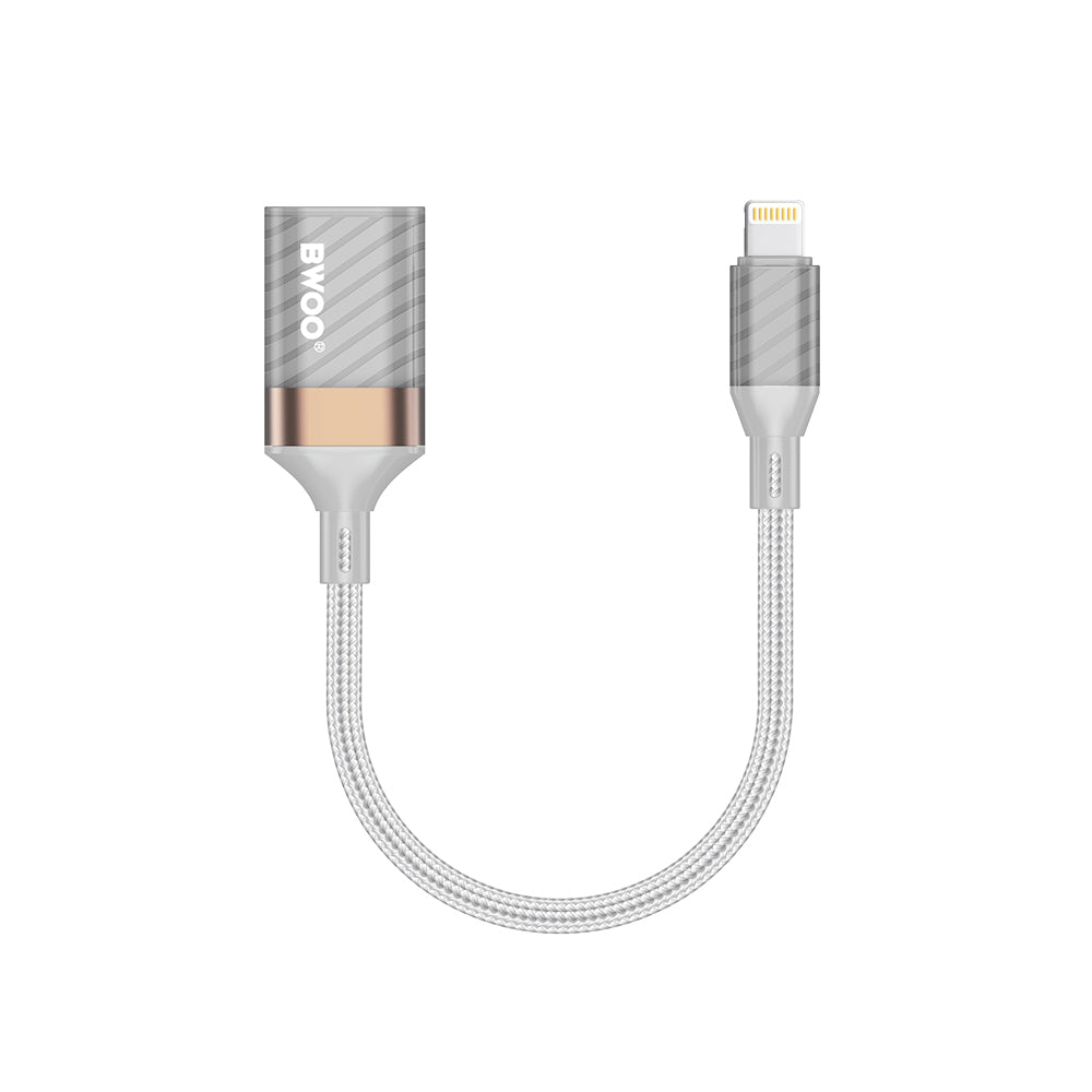 OTG Lightning - USB-A BWOO BZ70 Adapter, Grau