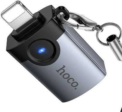 Adaptateur OTG Lightning - USB-A HOCO UA46, Gris