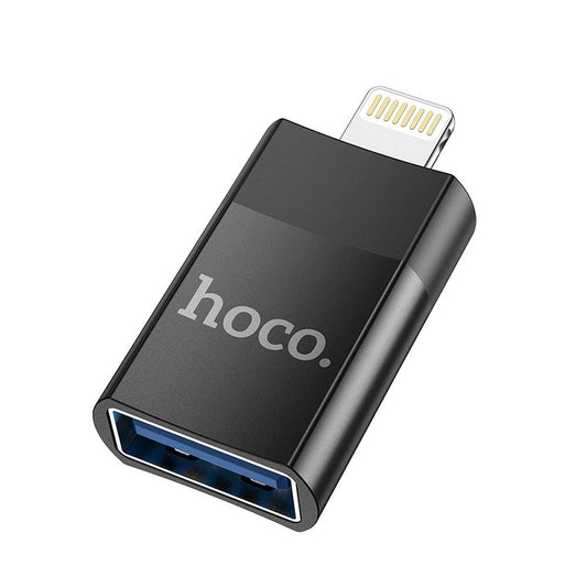 OTG Lightning - USB-A Adapter HOCO UA17, Schwarz