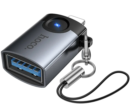 Adaptateur OTG Lightning - USB-A HOCO UA46, Gris