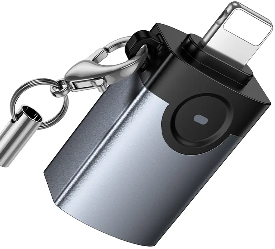 Adaptateur OTG Lightning - USB-A HOCO UA46, Gris