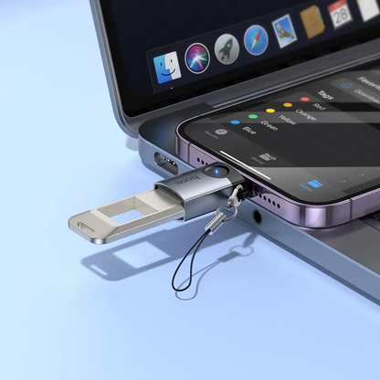 Adaptateur OTG Lightning - USB-A HOCO UA46, Gris