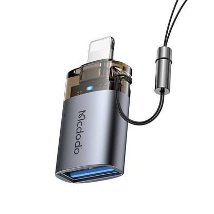 OTG Lightning - USB-A McDodo OT-7390 Adapter, Zwart