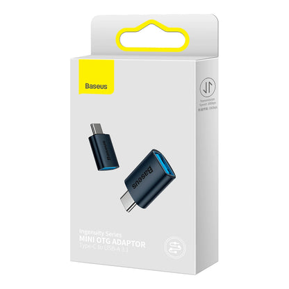 Baseus Ingenuity USB-C naar USB-A OTG-adapter, blauw ZJJQ000003 