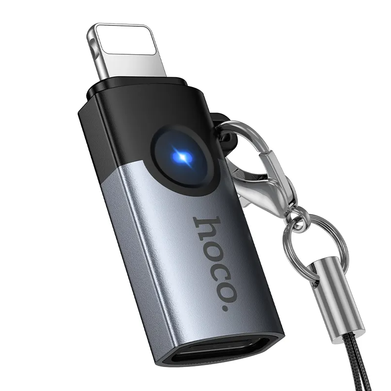 USB-C - Lightning Data- en Oplaadadapter HOCO UA46A, Grijs