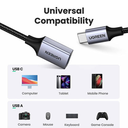 OTG-Adapter USB-C - USB-A UGREEN US378 (70889), Grau