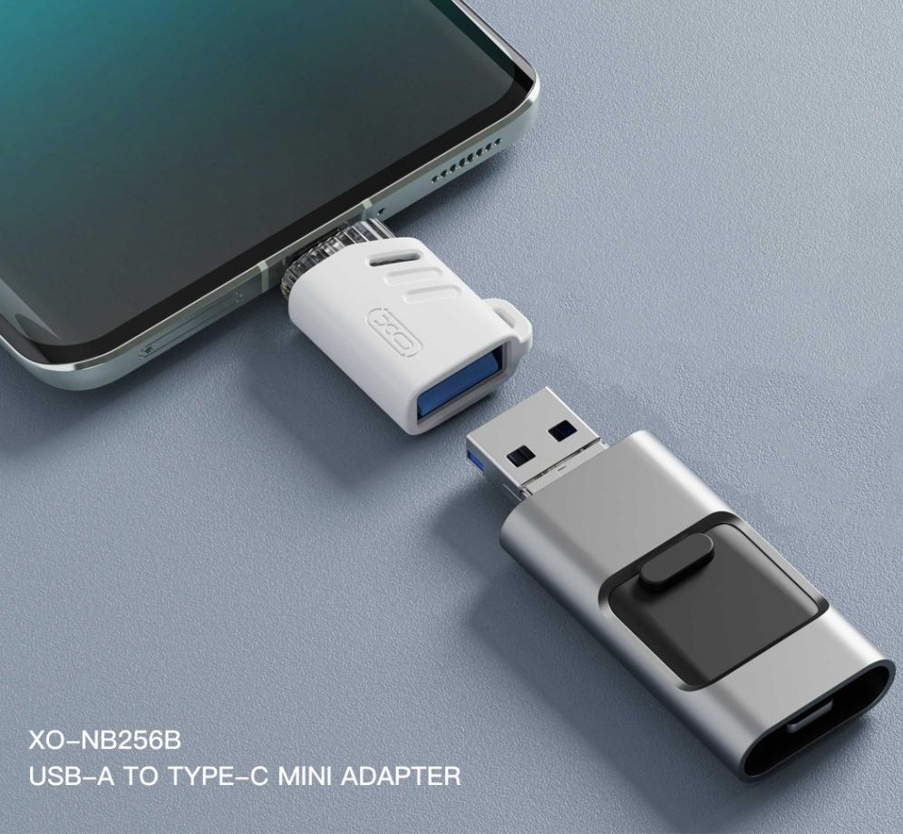 OTG Adapter USB-C - USB-A XO Design NB256B, Wit