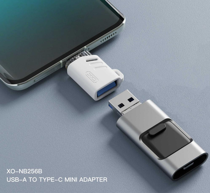 OTG Adapter USB-C - USB-A XO Design NB256B, Wit