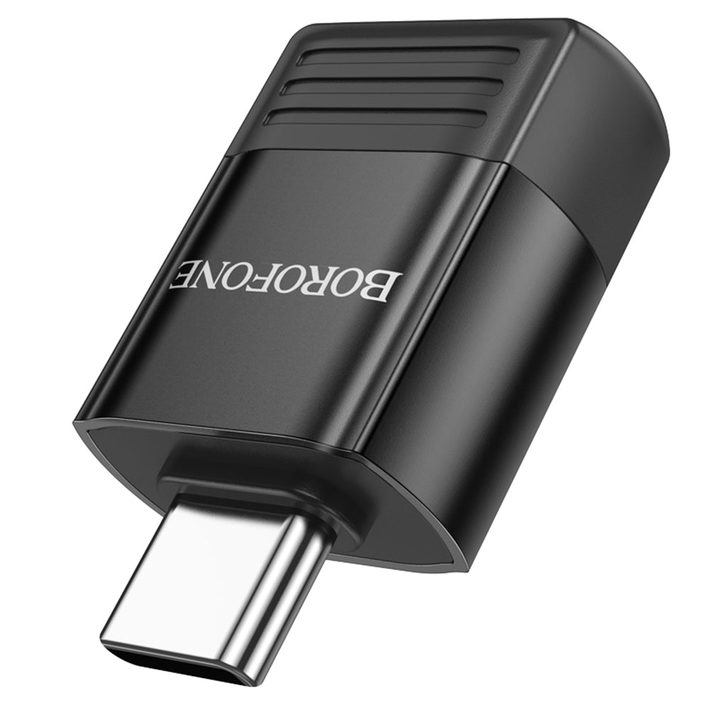 OTG USB-C - USB-A adapter Borofone BV18, Zwart