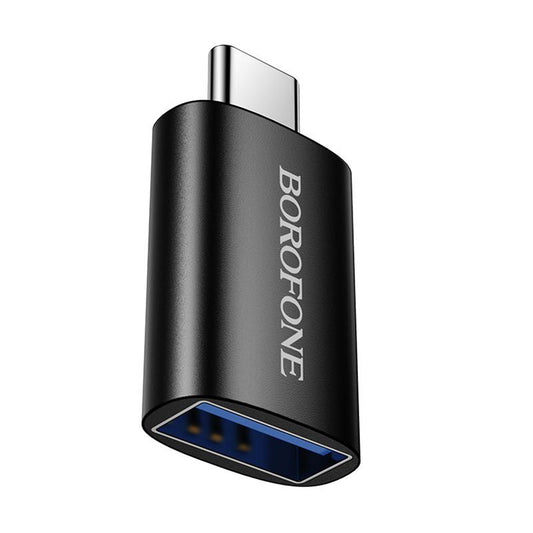 OTG USB-C - USB-A adapter Borofone BV26C, Zwart