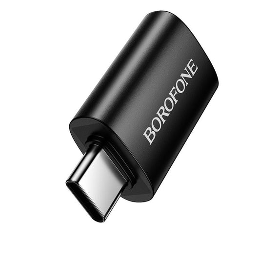 OTG USB-C - USB-A adapter Borofone BV26C, Zwart