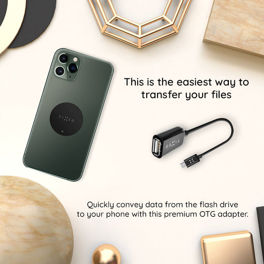 OTG Adapter USB-C - USB-A Fixed, Zwart