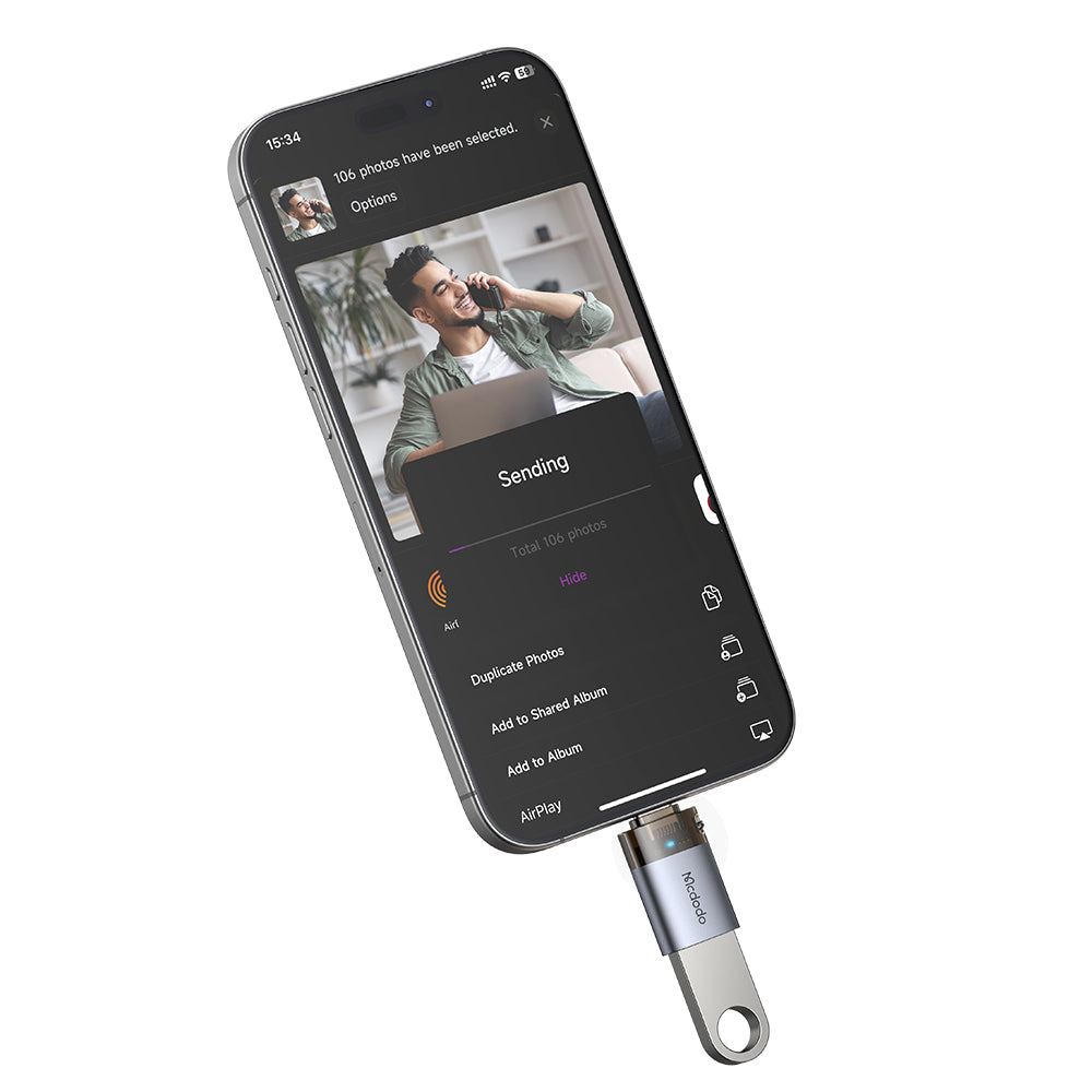 OTG Adapter USB-C - USB-A McDodo OT-7400, Zwart