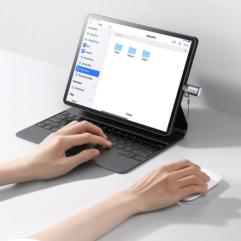 Kaartlezer USB-C McDodo OT-7600, USB-A (OTG) - microSD, Zwart