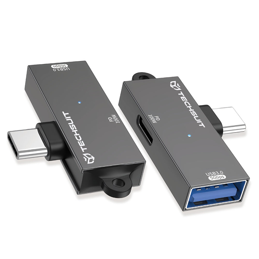 OTG Adapter USB-C - USB-A Techsuit A21, Grijs