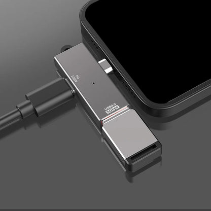 OTG Adapter USB-C - USB-A Techsuit A21, Grijs