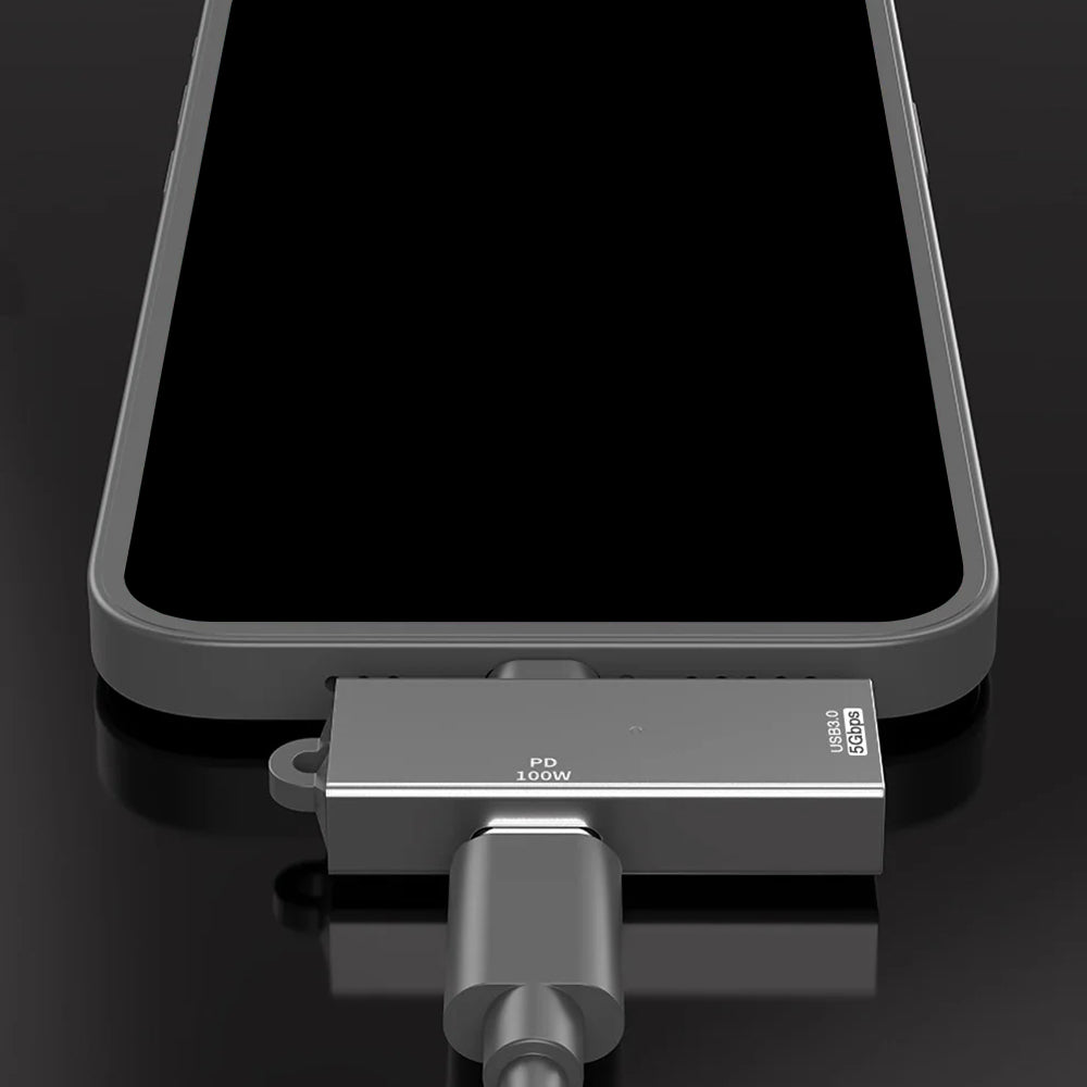 OTG Adapter USB-C - USB-A Techsuit A21, Grijs