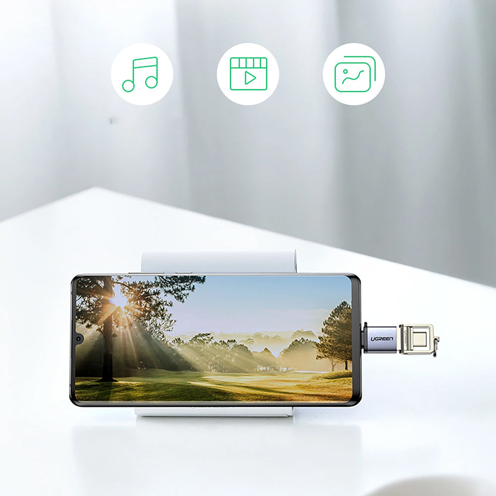 OTG-adapter USB-C - USB-A UGREEN US270 (50283), Grijs